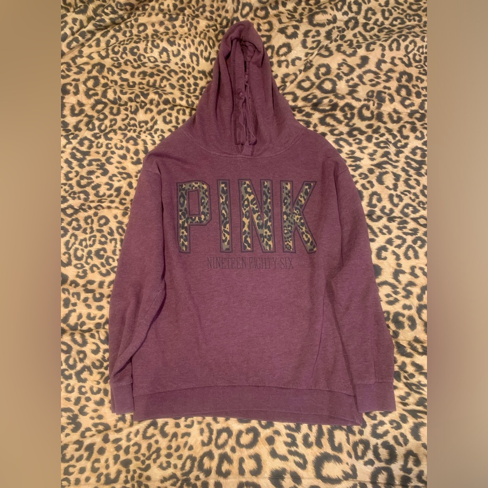 VS PINK Leopard Print Hoodie